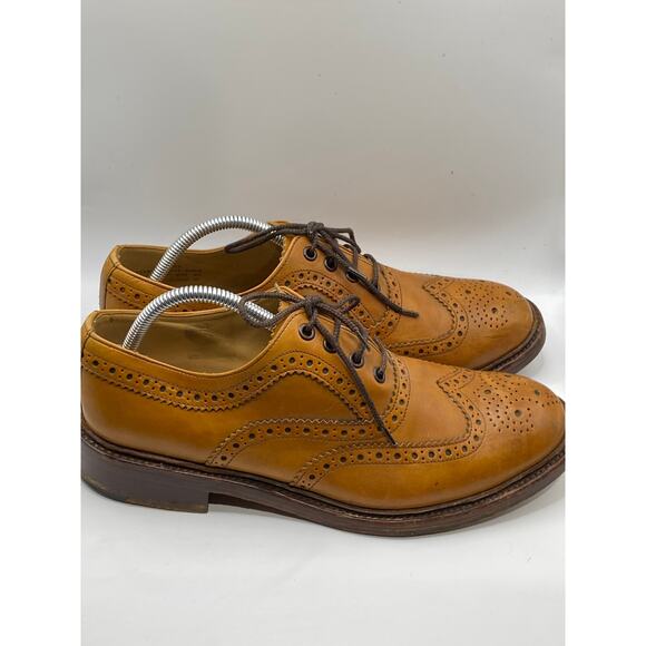 LOAKE 1880 Men\'s Brown Leather Ashby Wingtip Lace-Up Oxford Shoes SZ 8.5 main image 11